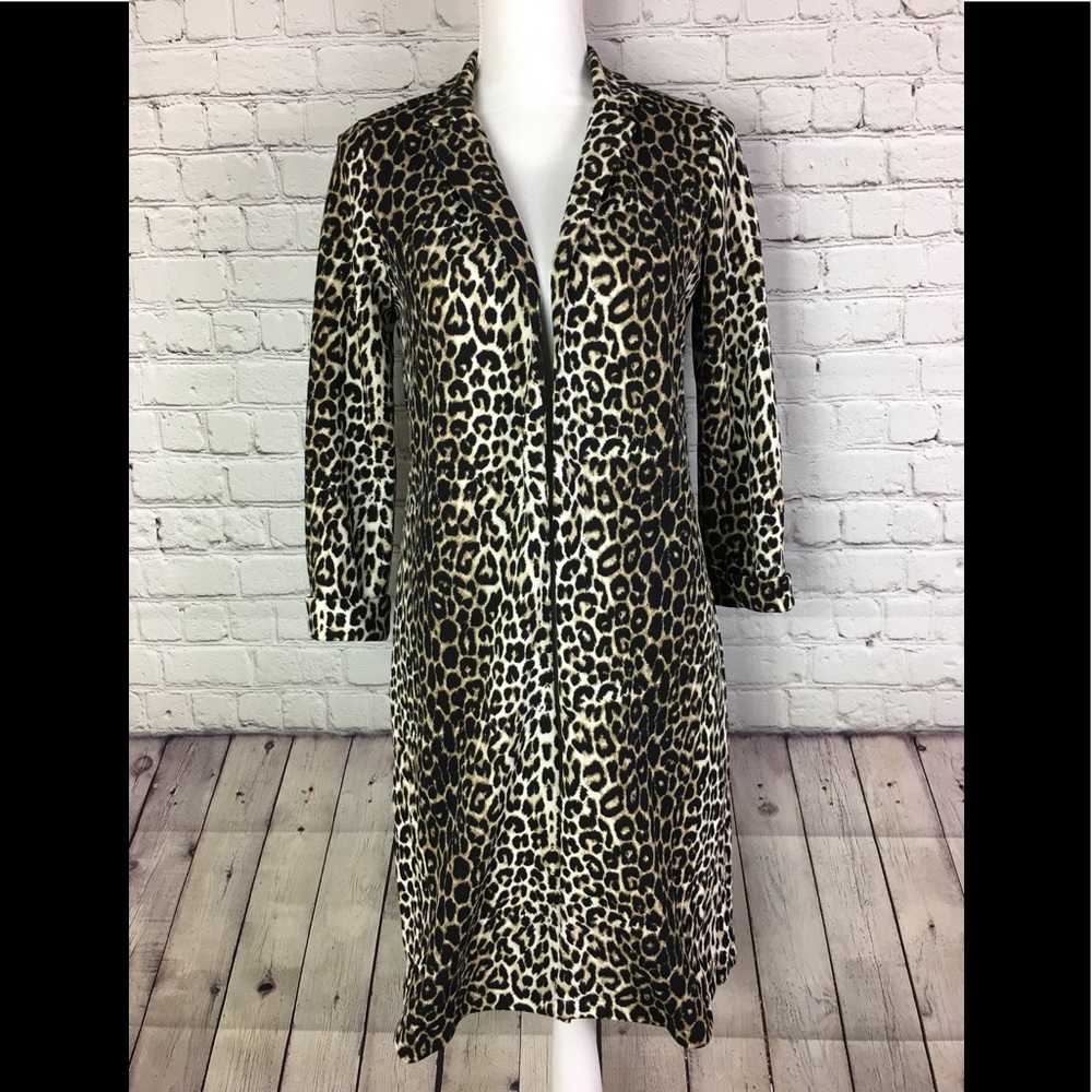 🌺SOLD🌺Leopard Print long blazer - Picture 2 of 8